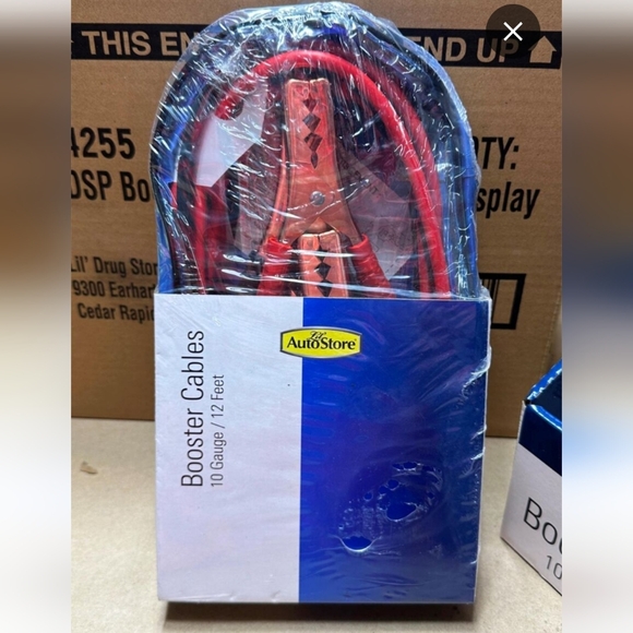 New Lil Auto Stire Booster Cables 10 Gauge/ 12 feet - Picture 1 of 3